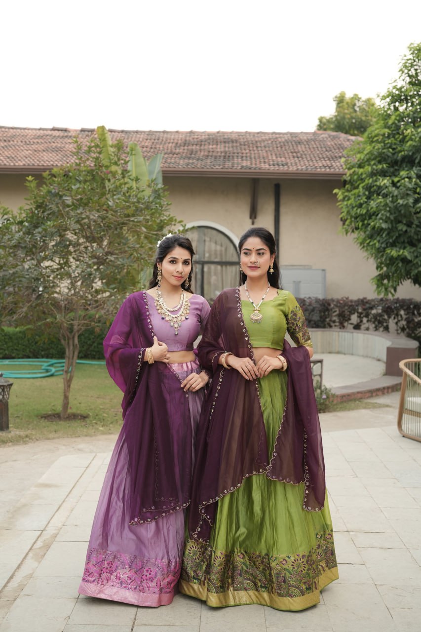 New Arrivals Shimmar Silk Lehega Set