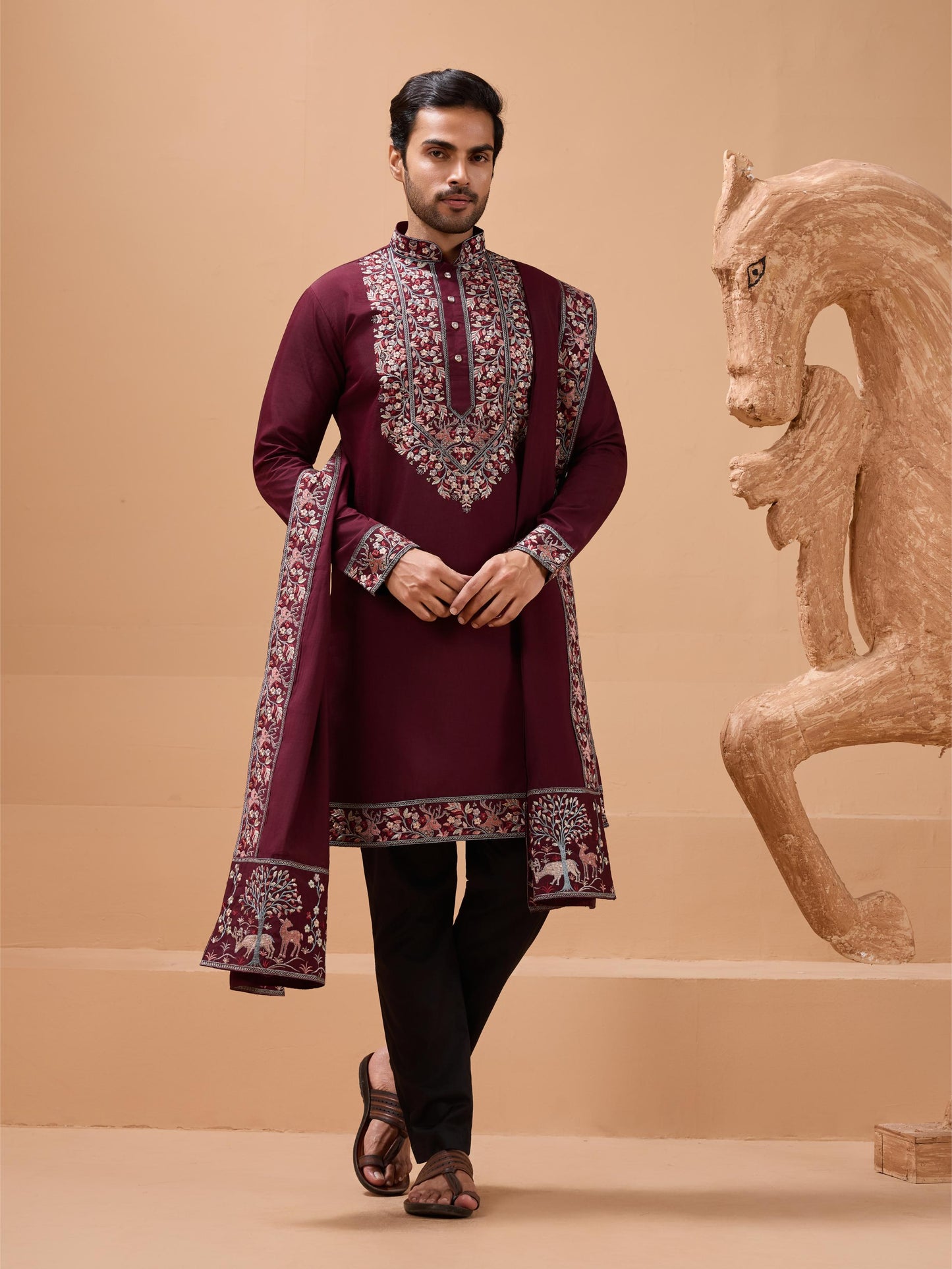 ROYAL LOOK -  Mens Wear Kurta with Dupatta Collection