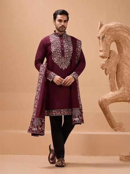 ROYAL LOOK -  Mens Wear Kurta with Dupatta Collection