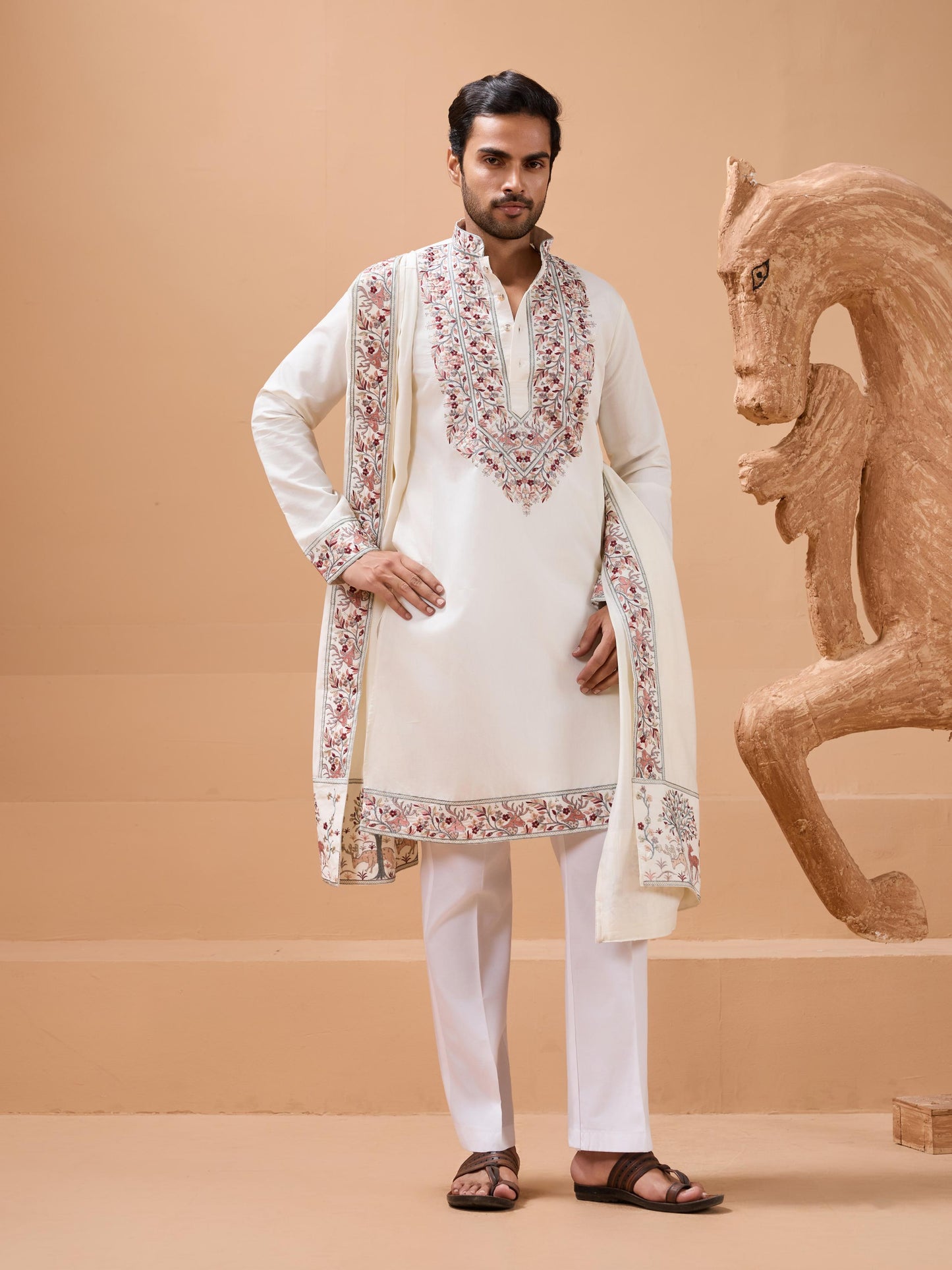ROYAL LOOK -  Mens Wear Kurta with Dupatta Collection