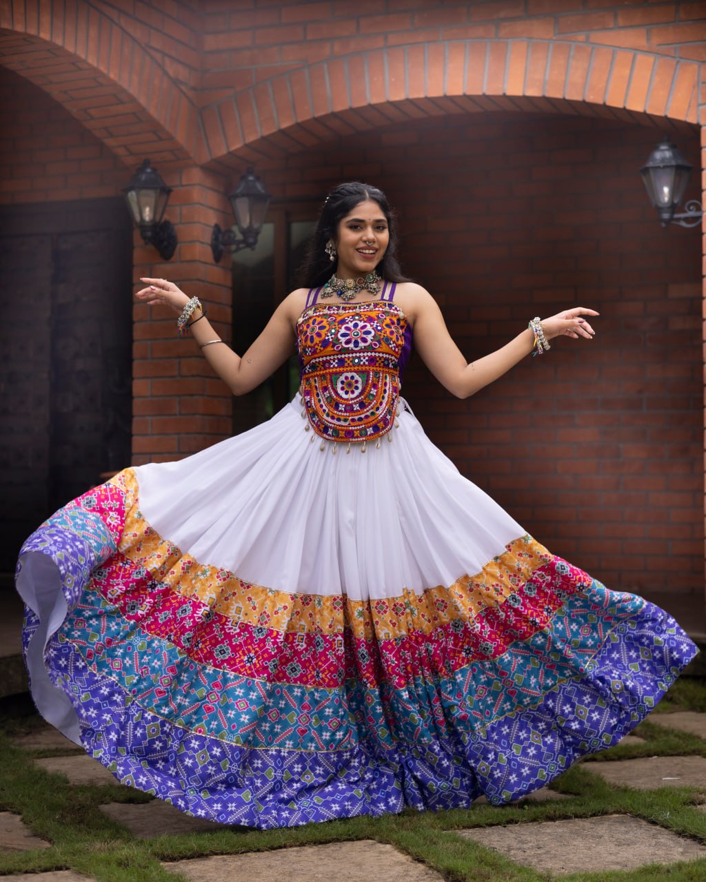 Ethnic Women Lehenga With Fancy Top | Navratri