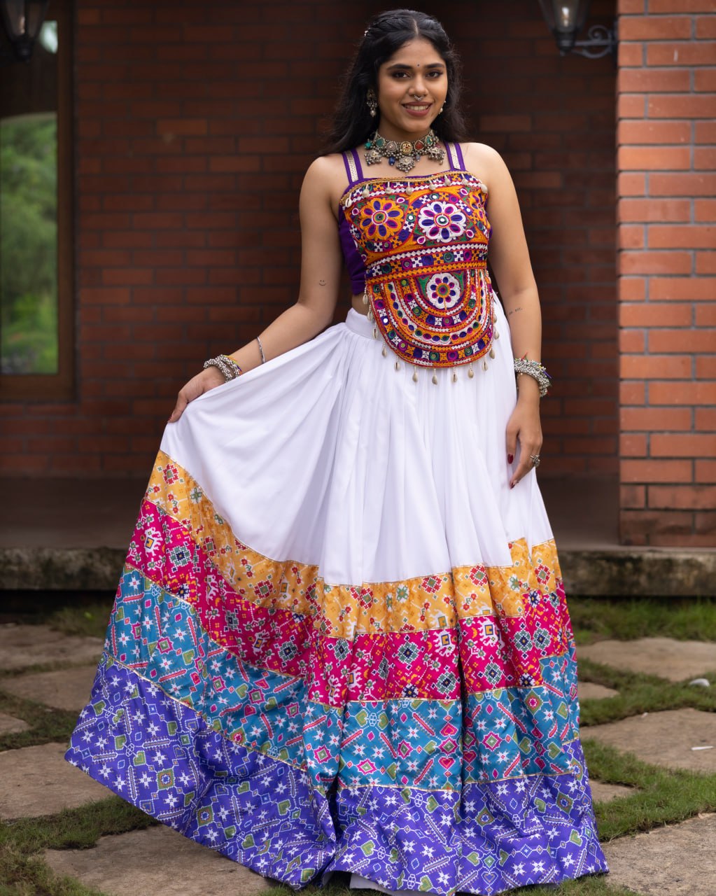 Ethnic Women Lehenga With Fancy Top | Navratri