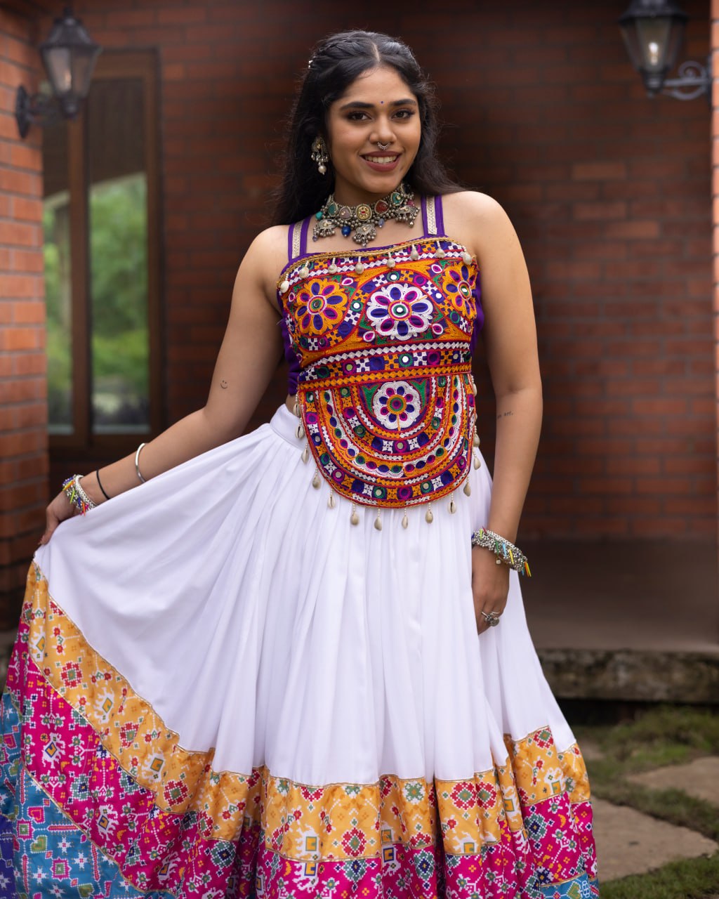 Ethnic Women Lehenga With Fancy Top | Navratri