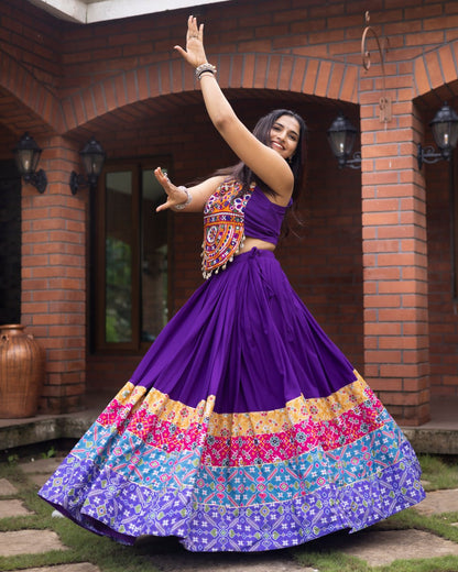 Ethnic Women Lehenga With Fancy Top | Navratri