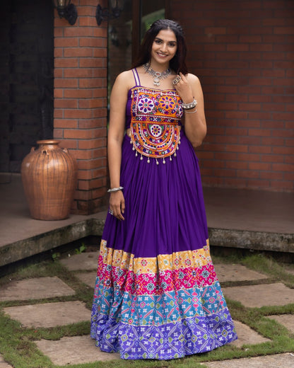 Ethnic Women Lehenga With Fancy Top | Navratri