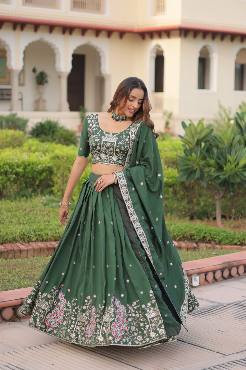 Green Chaniya Choli