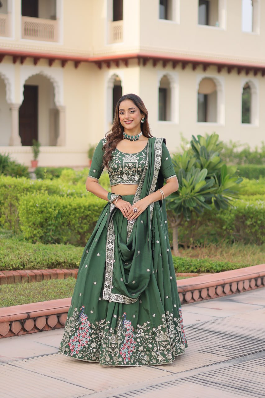 Green Chaniya Choli
