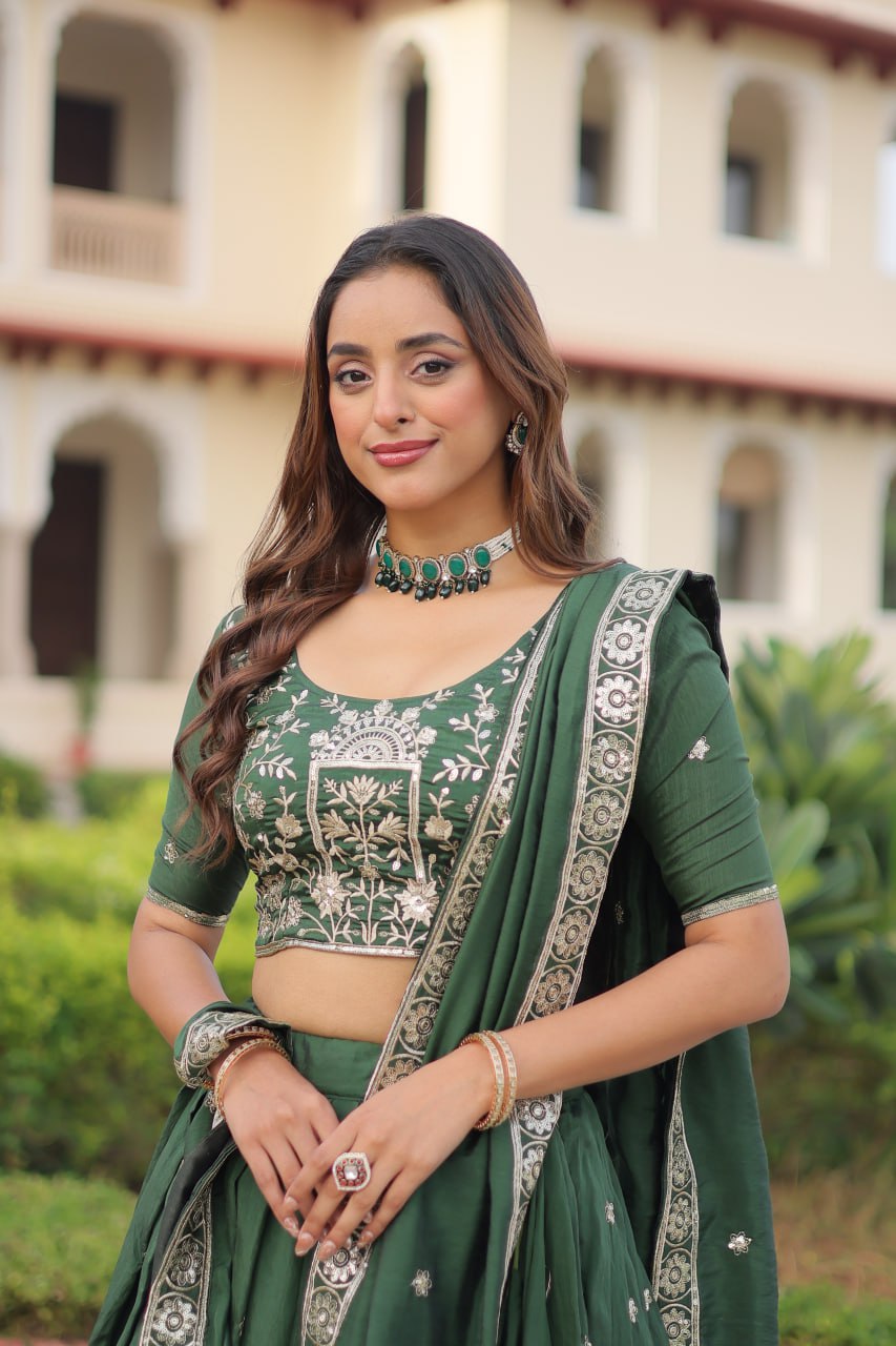 Green Chaniya Choli