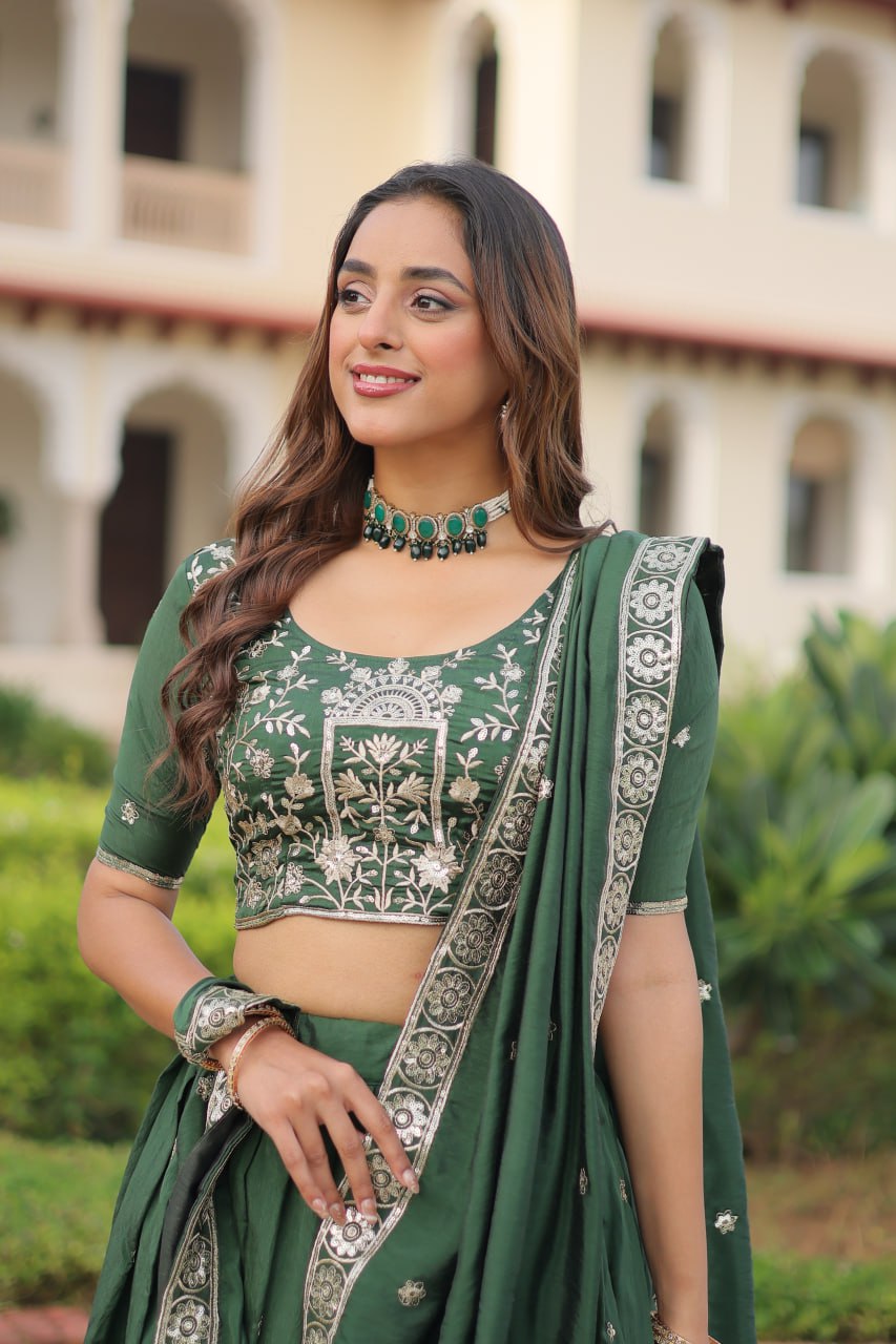 Green Chaniya Choli