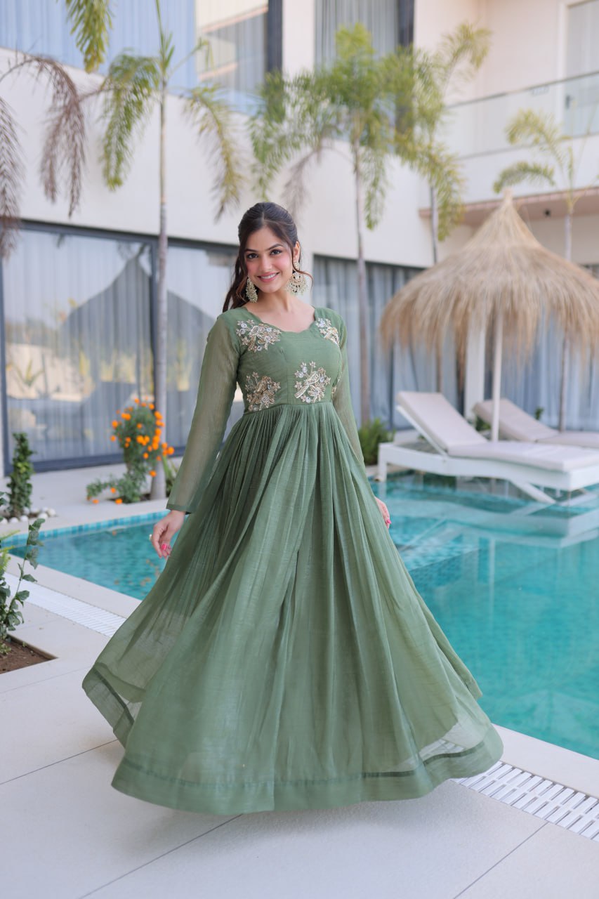 Silver Crunchy Gown