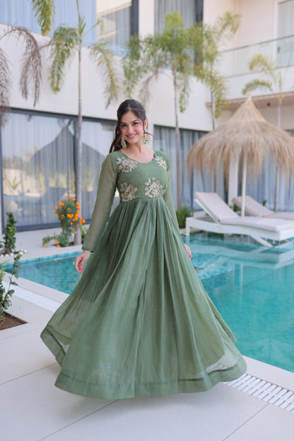 Silver Crunchy Gown