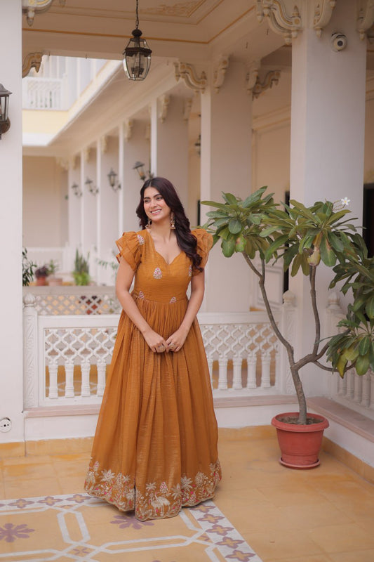Silver Crunchy Gown