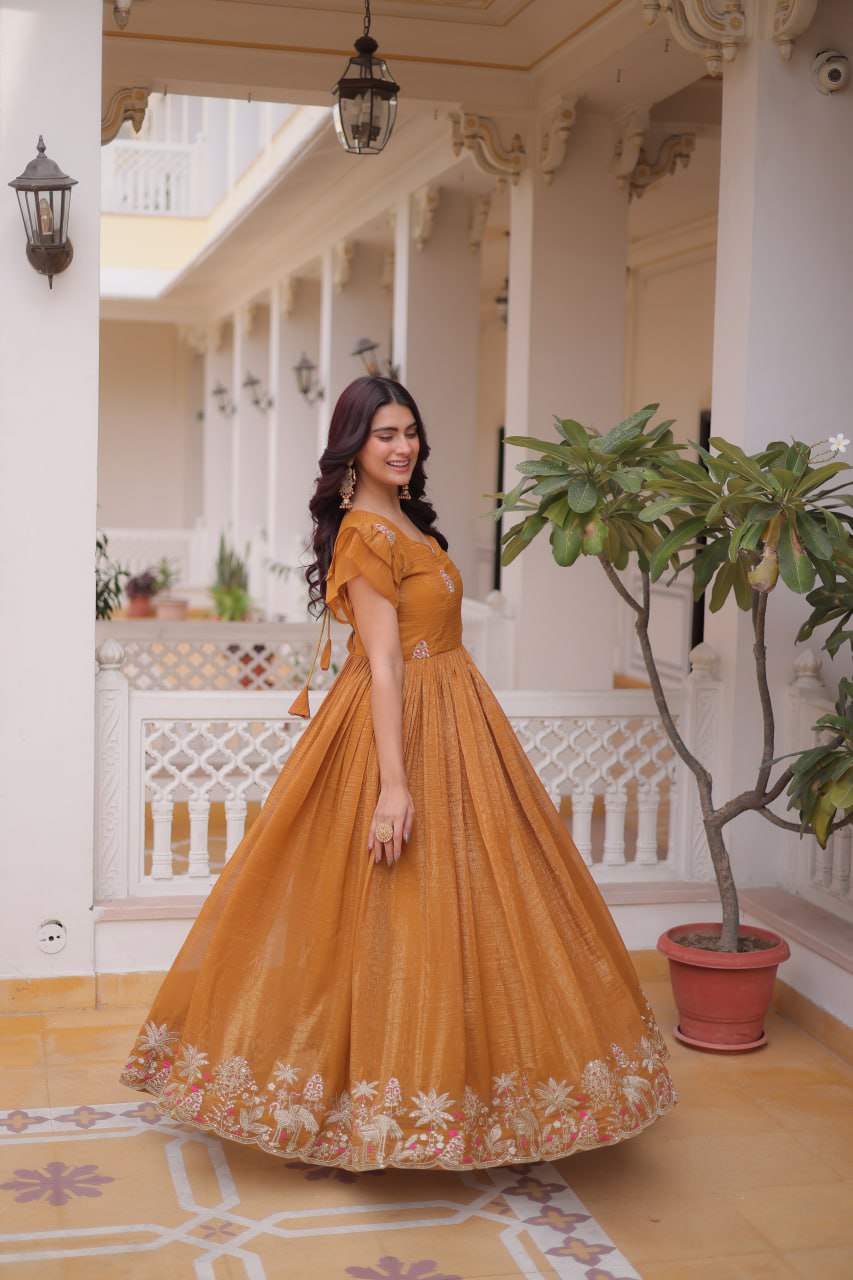 Silver Crunchy Gown