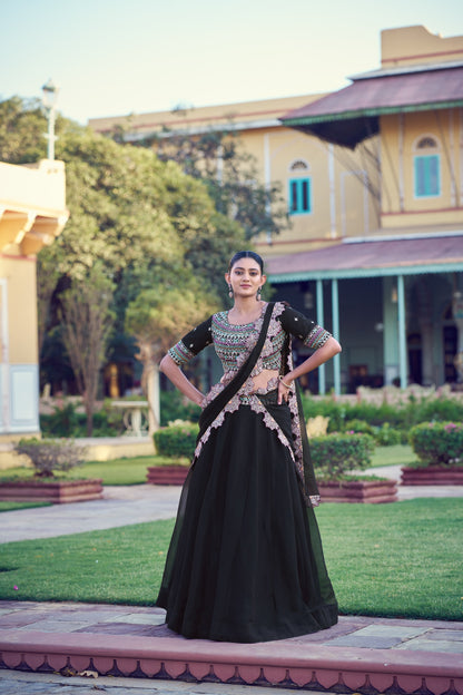 Georgette Wedding Lehenga