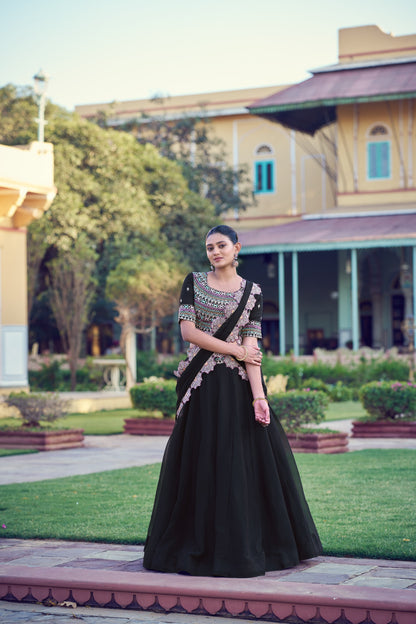 Georgette Wedding Lehenga