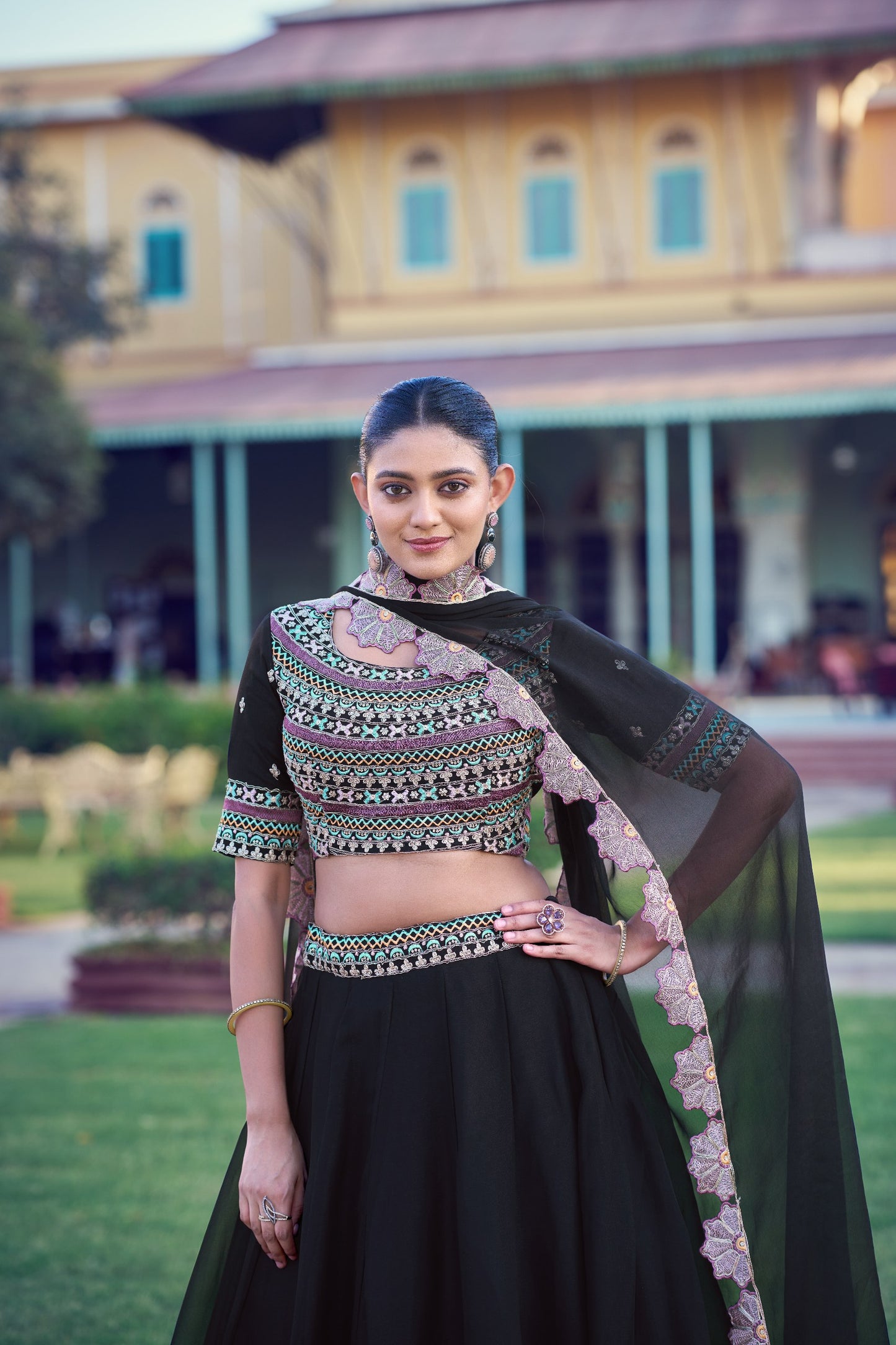 Georgette Wedding Lehenga
