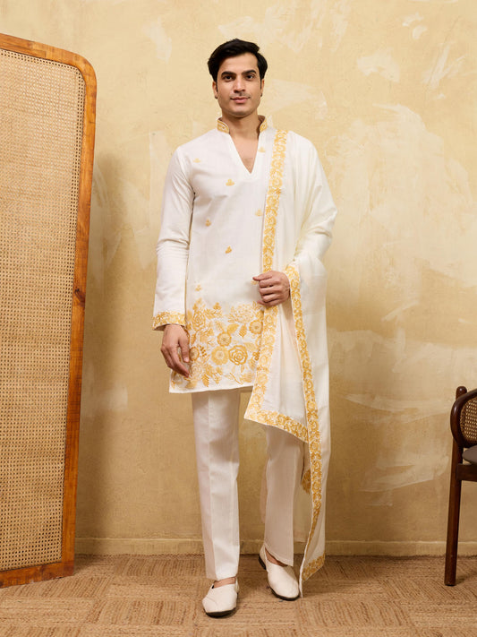 THE GRAND V DRAPE - KURTA PANT WITH DUPATTA