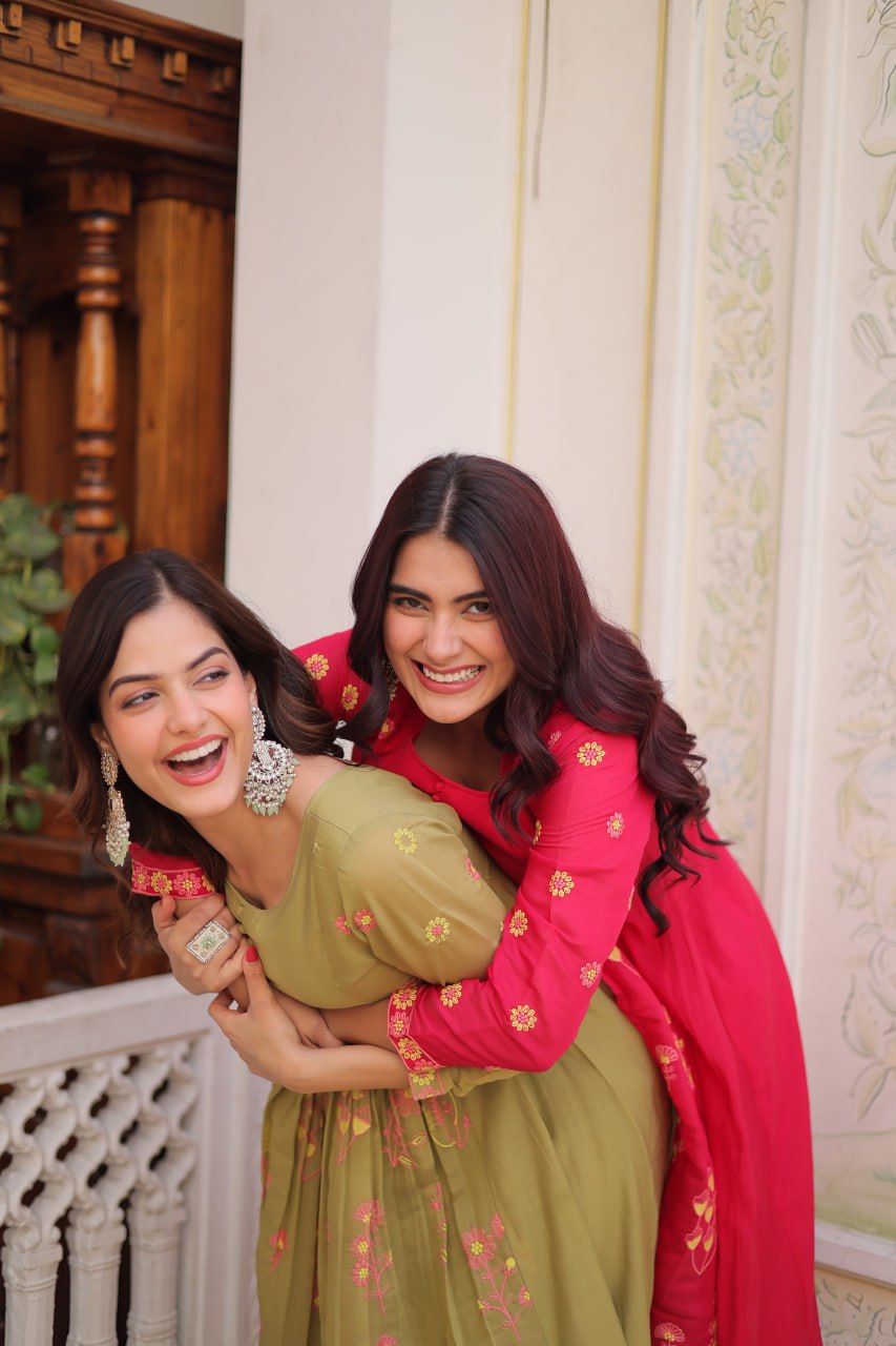 Mal Chanderi Kurti Pantwith