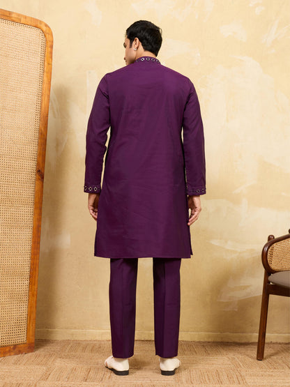 Royal Mirror Work Kurta With Pant