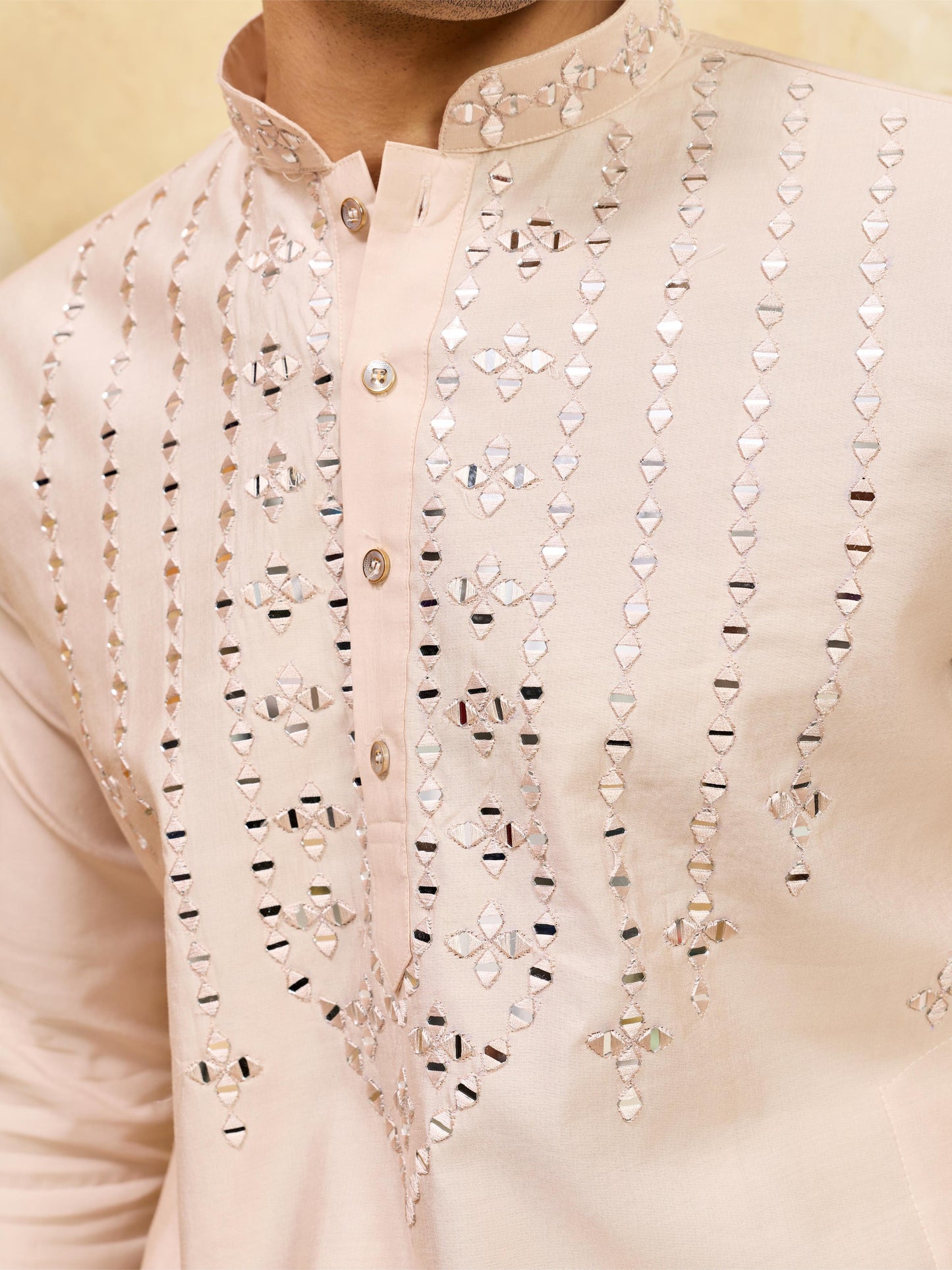 Royal Mirror Work Kurta With Pant