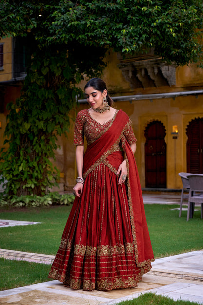 Rangoli Silk Wedding Lehenga