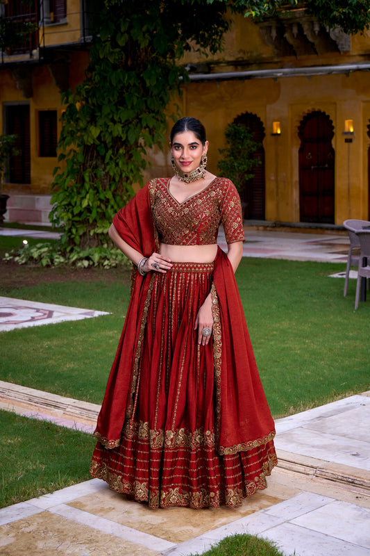 Rangoli Silk Wedding Lehenga