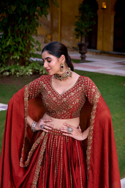Rangoli Silk Wedding Lehenga