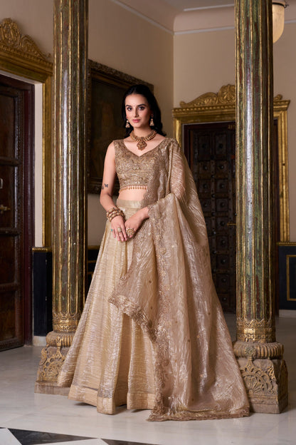 Gold Crush Lehenga Choli