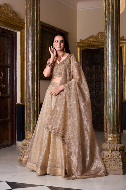 Gold Crush Lehenga Choli