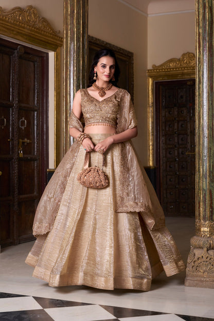 Gold Crush Lehenga Choli