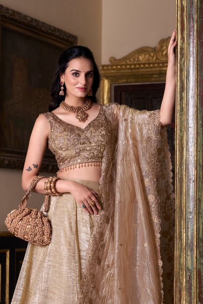 Gold Crush Lehenga Choli