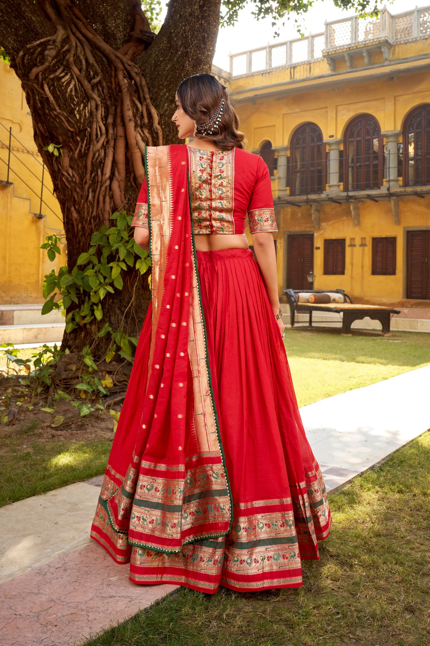 Paithani With Chanderi Lehenga