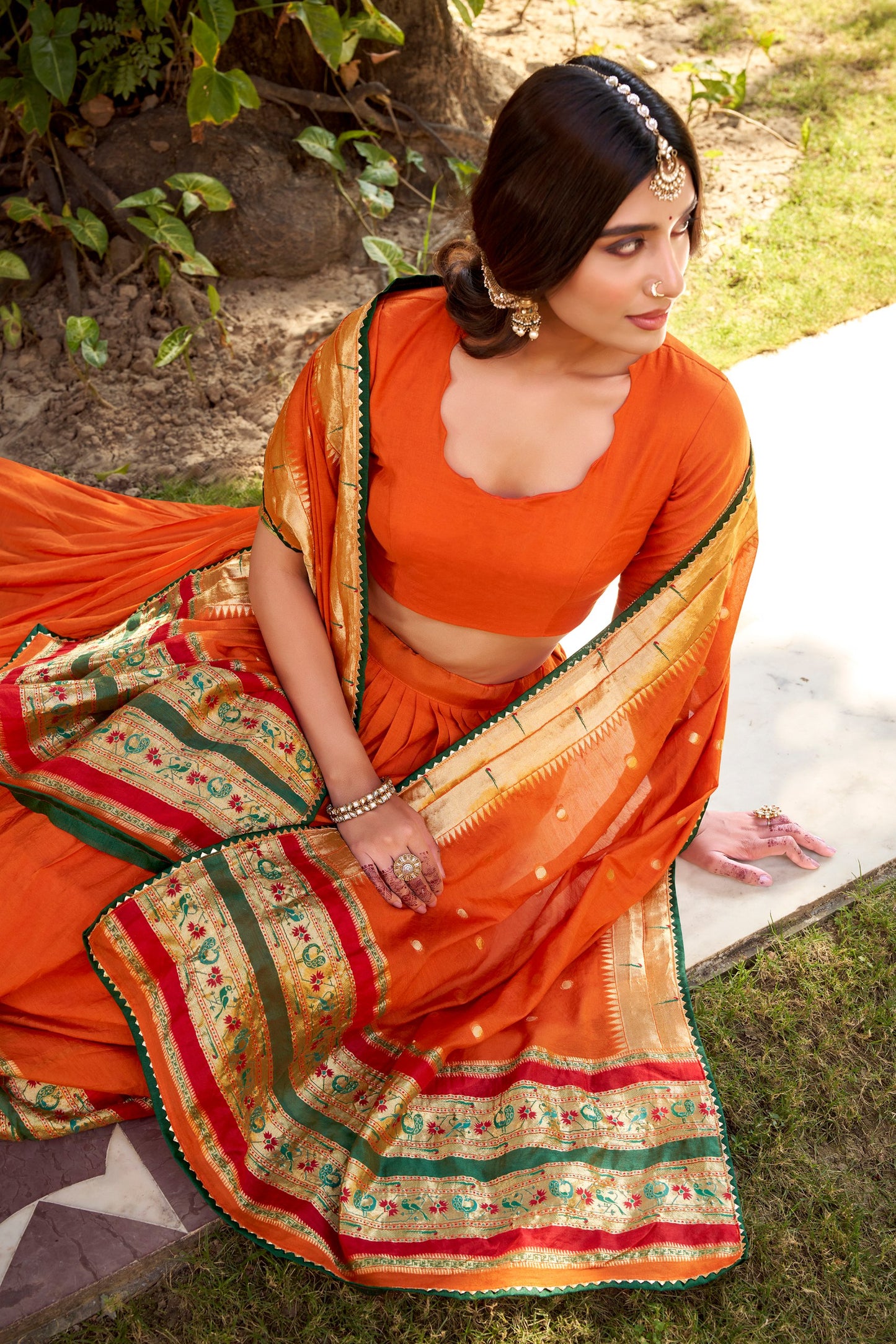 Paithani With Chanderi Lehenga