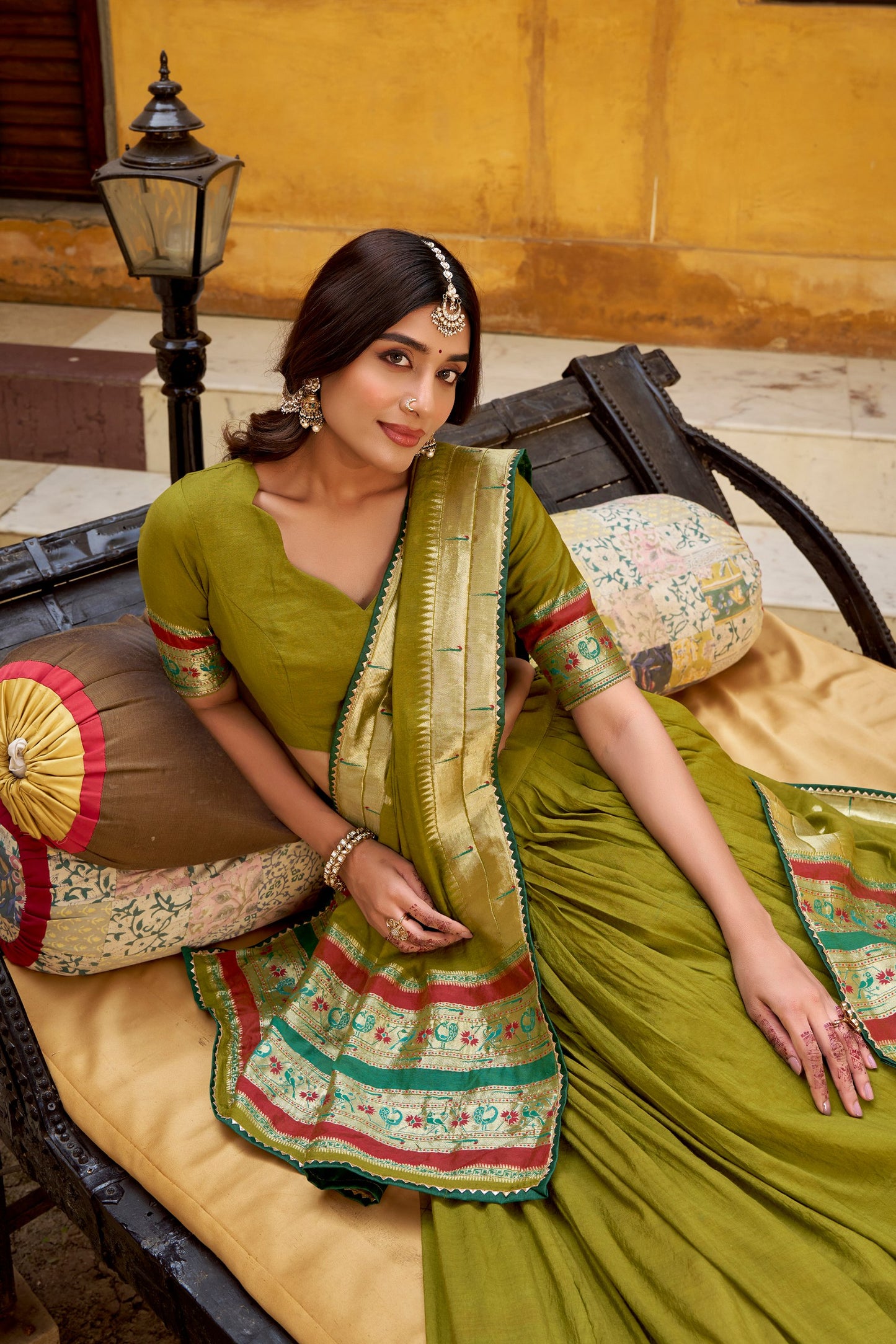 Paithani With Chanderi Lehenga