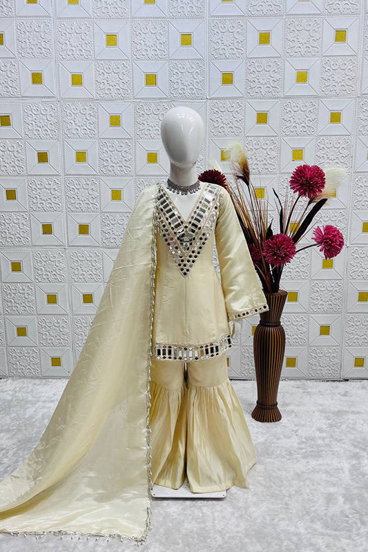 Cosmos Gold Jari  Silk Outfit