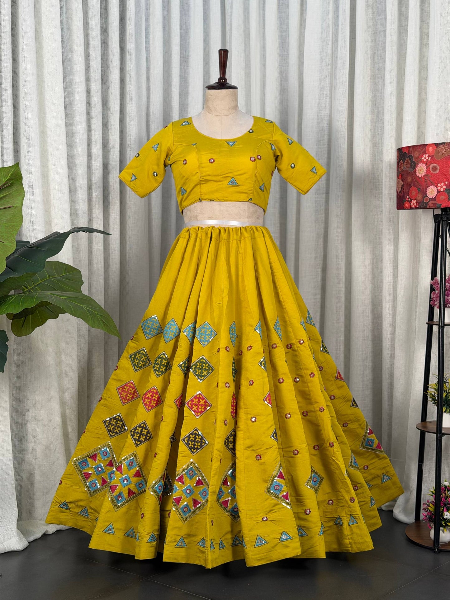 Roman Silk Navratri Lehenga