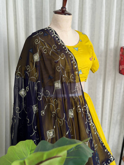 Roman Silk Navratri Lehenga