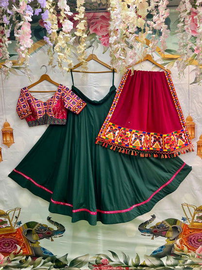 Navratri Green Lehenga