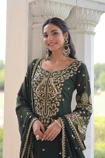 Faux Blooming Kurti Pant Set