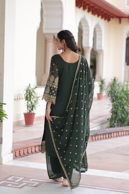 Faux Blooming Kurti Pant Set