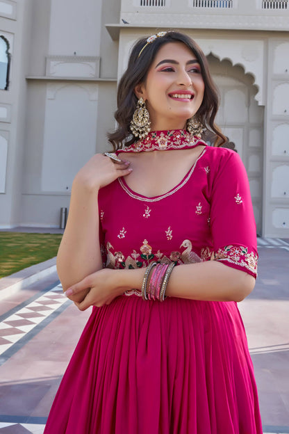 Crep Silk Gown Dupatta