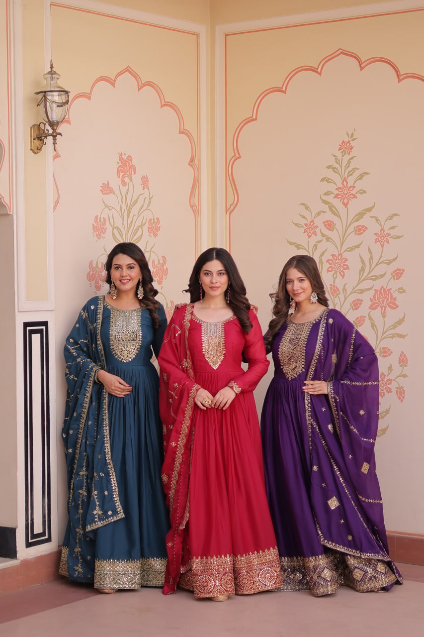 Festival Wear Gown Dupatta