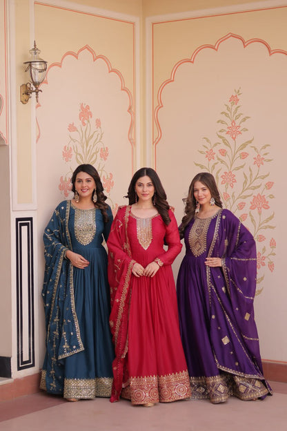 Festival Wear Gown Dupatta
