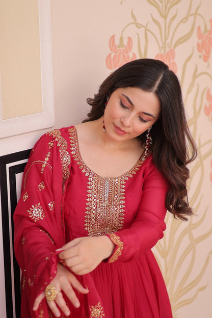 Festival Wear Gown Dupatta