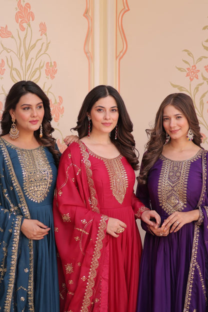 Festival Wear Gown Dupatta