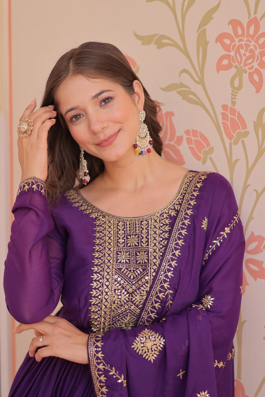 Festival Wear Gown Dupatta