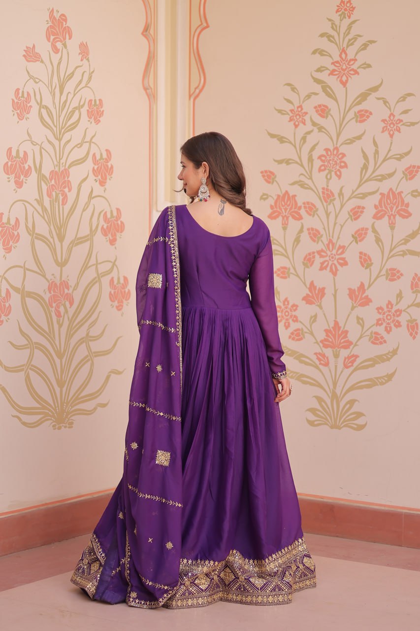 Festival Wear Gown Dupatta
