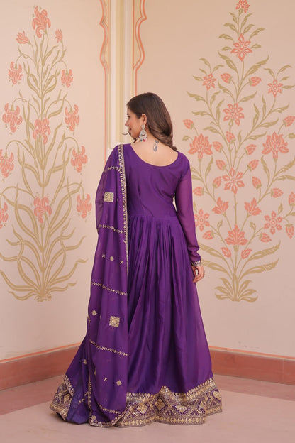 Festival Wear Gown Dupatta