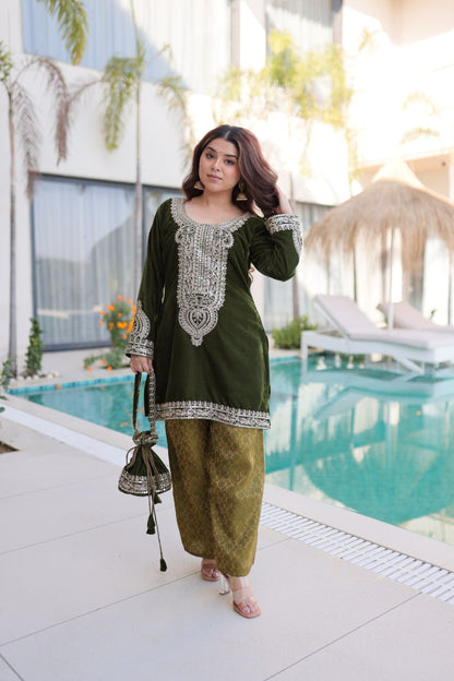 Velvet Kurti Pair