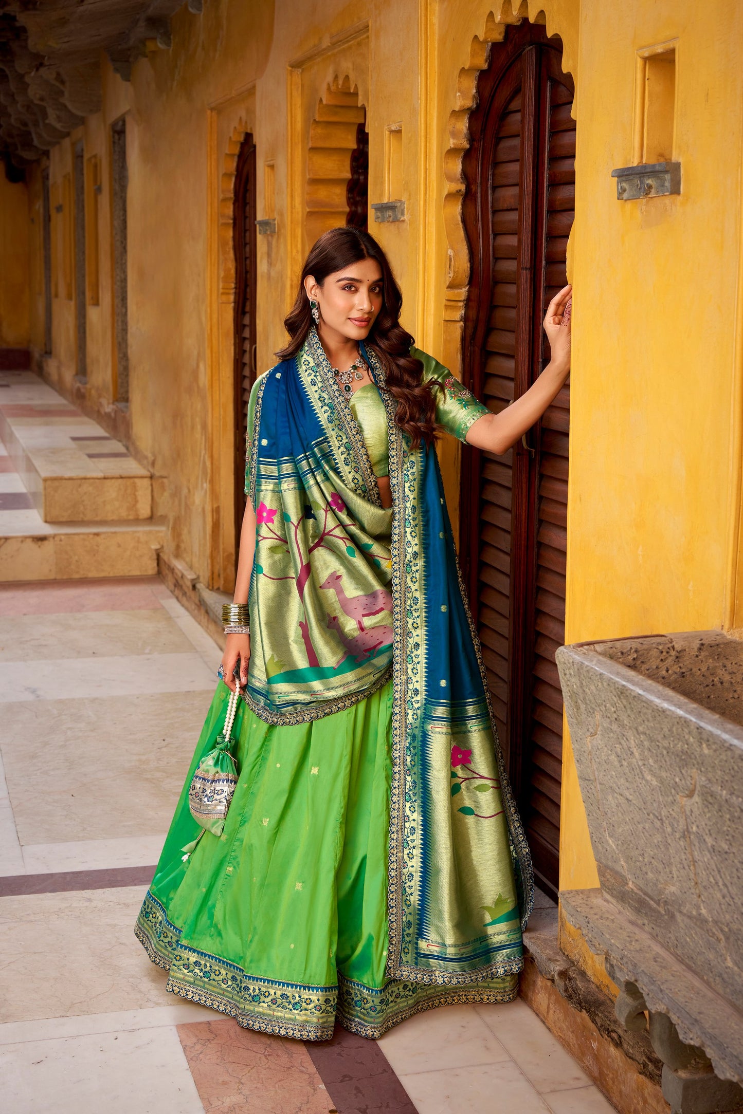 Soft Silk Paithani Lehenga Choli